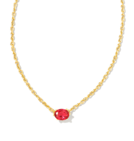 KENDRA SCOTT DESIGN Cailin Gold Pendant Necklace in Red Crystal
