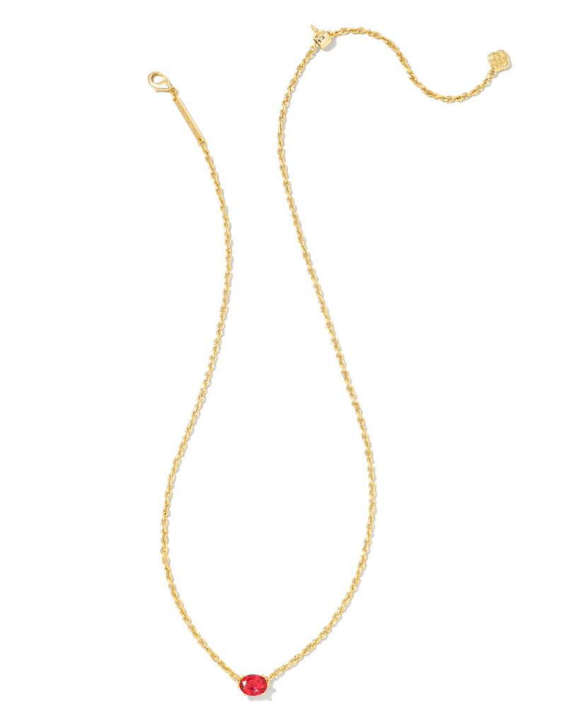 KENDRA SCOTT DESIGN Cailin Gold Pendant Necklace in Red Crystal