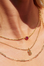 KENDRA SCOTT DESIGN Cailin Gold Pendant Necklace in Red Crystal