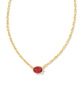 KENDRA SCOTT DESIGN Cailin Gold Pendant Necklace in Burgundy Crystal