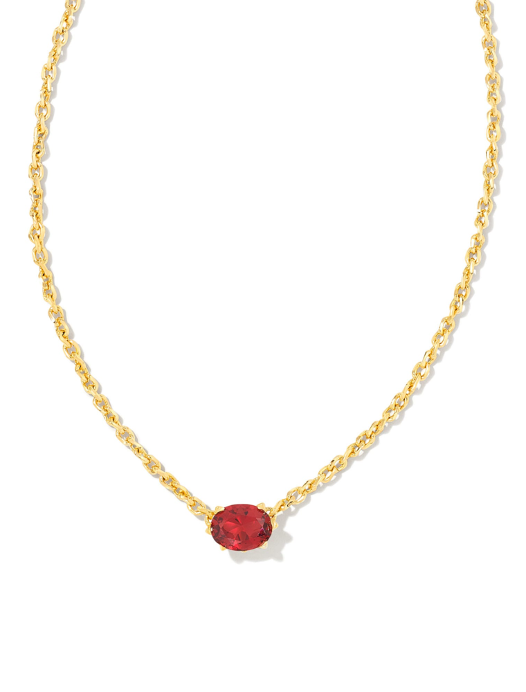 KENDRA SCOTT DESIGN Cailin Gold Pendant Necklace in Burgundy Crystal