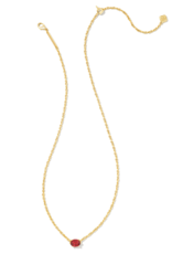 KENDRA SCOTT DESIGN Cailin Gold Pendant Necklace in Burgundy Crystal