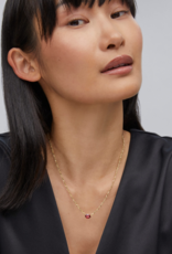 KENDRA SCOTT DESIGN Cailin Gold Pendant Necklace in Burgundy Crystal