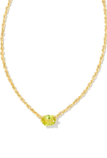 KENDRA SCOTT DESIGN Cailin Gold Pendant Necklace in Green Peridot Crystal