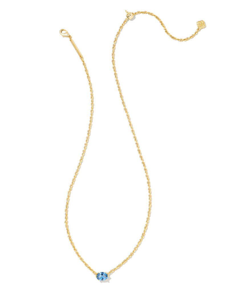 KENDRA SCOTT DESIGN Cailin Gold Pendant Necklace in Blue Violet Crystal