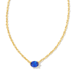 KENDRA SCOTT DESIGN Cailin Gold Pendant Necklace in Blue Crystal