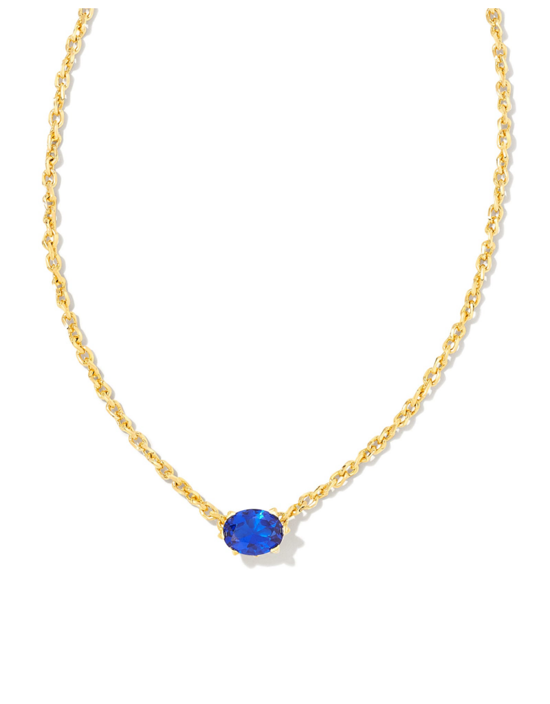KENDRA SCOTT DESIGN Cailin Gold Pendant Necklace in Blue Crystal