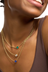 KENDRA SCOTT DESIGN Cailin Gold Pendant Necklace in Blue Crystal