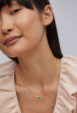 KENDRA SCOTT DESIGN Cailin Gold Pendant Necklace in Aqua Crystal