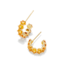 KENDRA SCOTT DESIGN Cailin Gold Huggie Earrings in Golden Yellow Crystal
