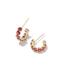 KENDRA SCOTT DESIGN Cailin Gold Huggie Earrings in Burgundy Crystal