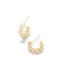 KENDRA SCOTT DESIGN Cailin Gold Huggie Earrings in Champagne Opal Crystal