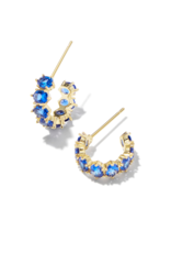 KENDRA SCOTT DESIGN Cailin Gold Huggie Earrings in Blue Crystal
