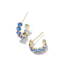 KENDRA SCOTT DESIGN Cailin Gold Huggie Earrings in Blue Crystal