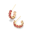 KENDRA SCOTT DESIGN Cailin Gold Huggie Earrings in Red Crystal