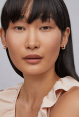 KENDRA SCOTT DESIGN Cailin Gold Huggie Earrings in Ivory Mother-of-Pearl