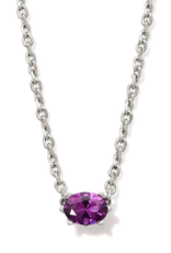 KENDRA SCOTT DESIGN Cailin Silver Pendant Necklace in Purple Crystal