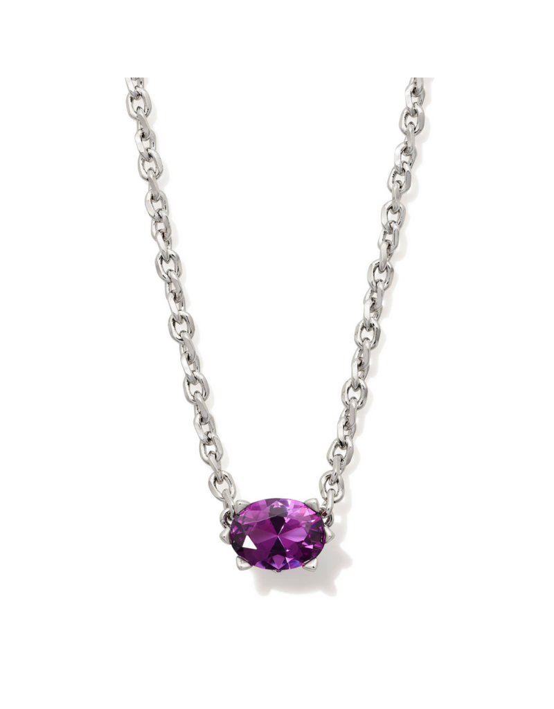 KENDRA SCOTT DESIGN Cailin Silver Pendant Necklace in Purple Crystal