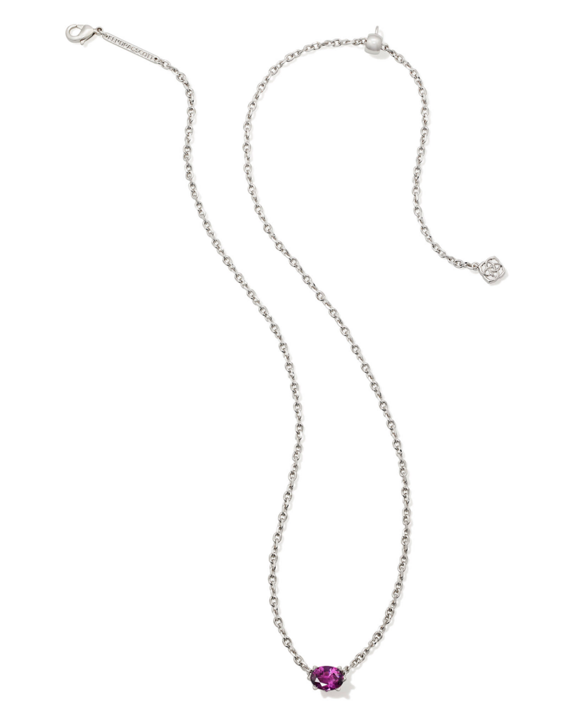 KENDRA SCOTT DESIGN Cailin Silver Pendant Necklace in Purple Crystal