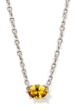 KENDRA SCOTT DESIGN Cailin Silver Pendant Necklace in Golden Yellow Crystal
