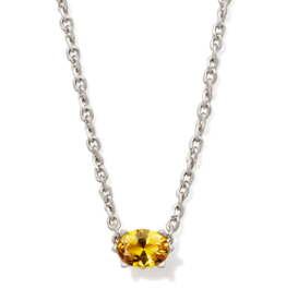 KENDRA SCOTT DESIGN Cailin Silver Pendant Necklace in Golden Yellow Crystal