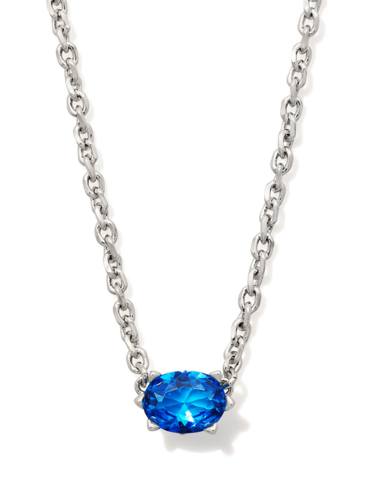 KENDRA SCOTT DESIGN Cailin Silver Pendant Necklace in Blue Violet Crystal