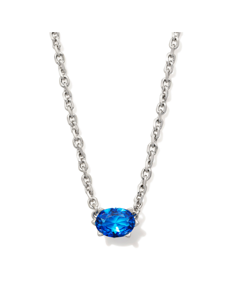 KENDRA SCOTT DESIGN Cailin Silver Pendant Necklace in Blue Violet Crystal