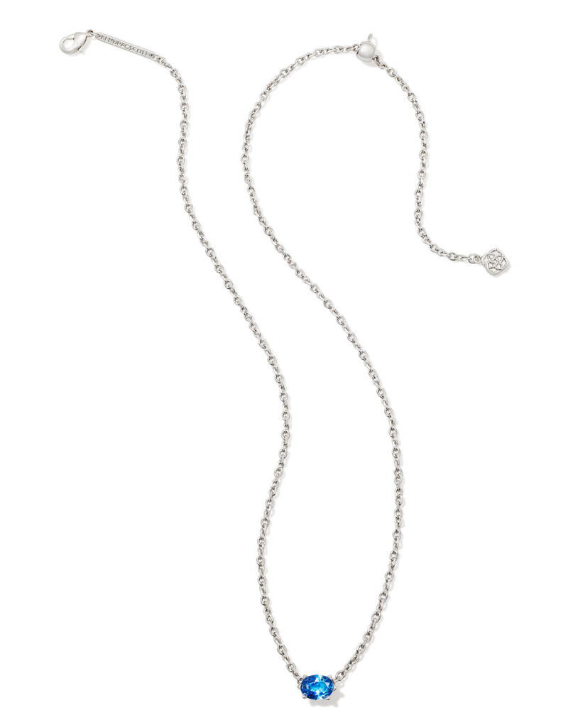 KENDRA SCOTT DESIGN Cailin Silver Pendant Necklace in Blue Violet Crystal