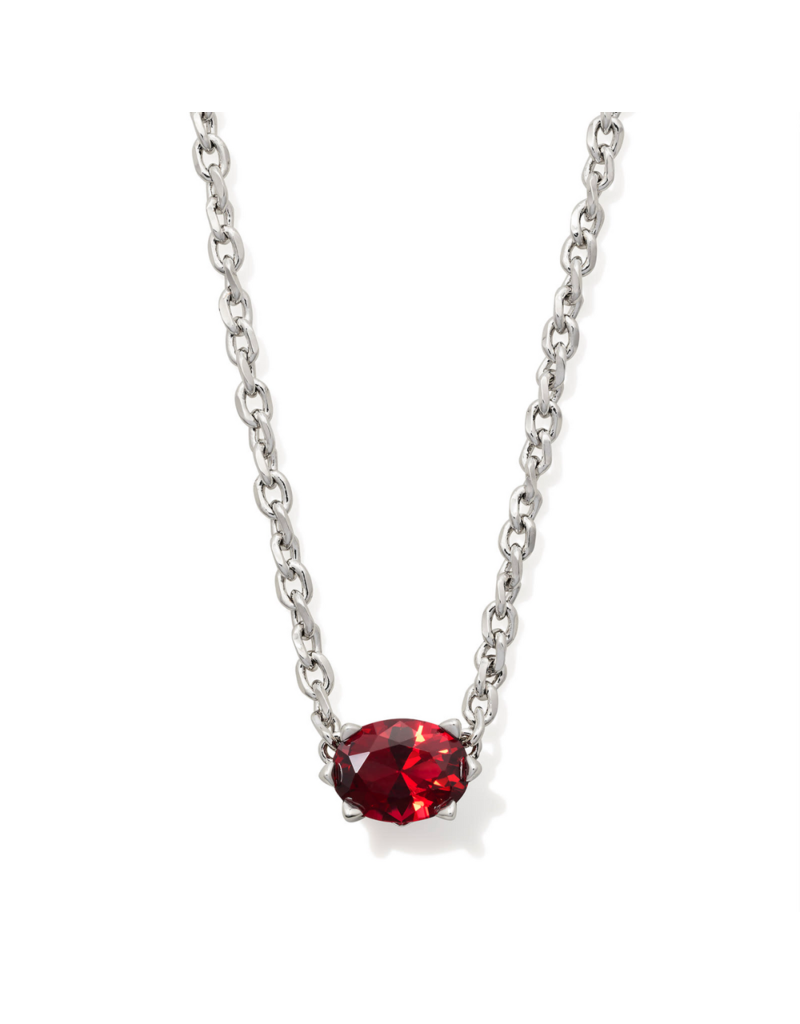KENDRA SCOTT DESIGN Cailin Silver Pendant Necklace in Red Crystal
