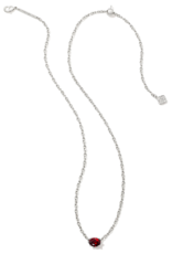 KENDRA SCOTT DESIGN Cailin Silver Pendant Necklace in Red Crystal
