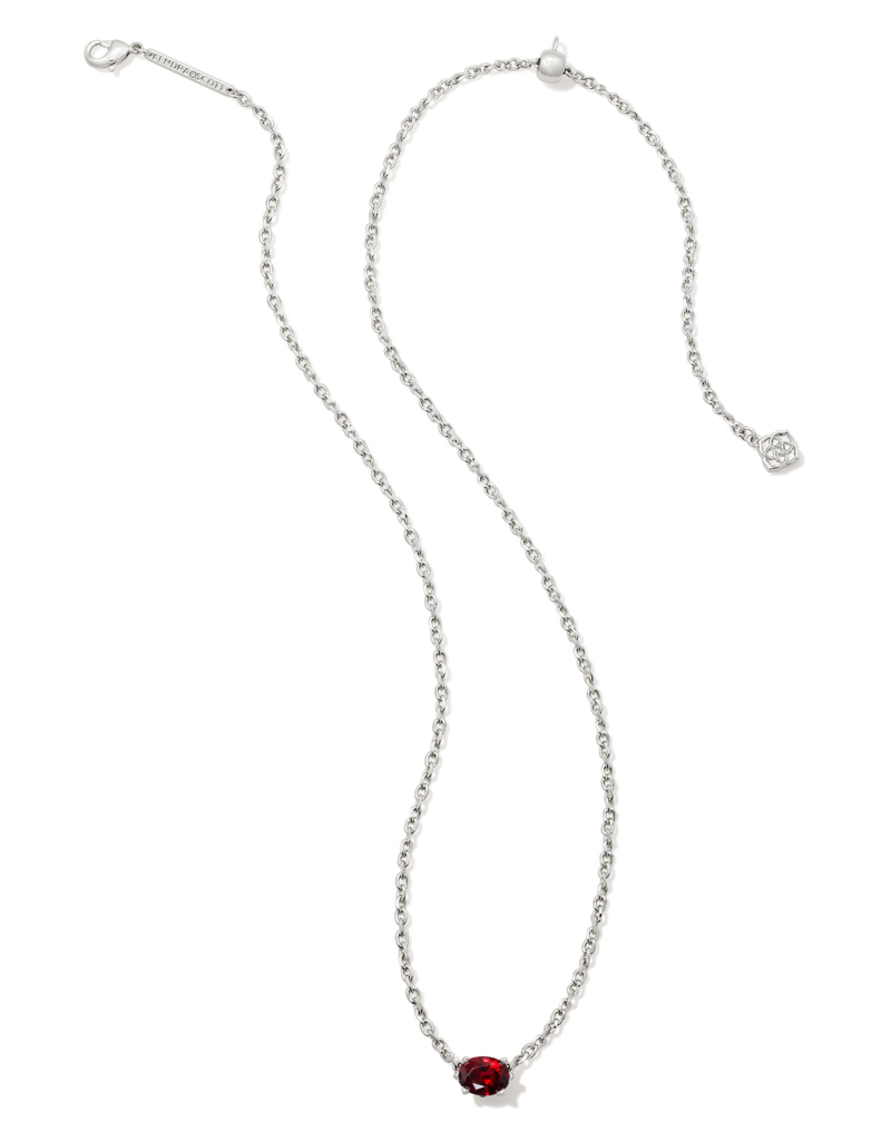 KENDRA SCOTT DESIGN Cailin Silver Pendant Necklace in Red Crystal