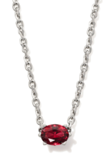 KENDRA SCOTT DESIGN Cailin Silver Pendant Necklace in Burgundy Crystal
