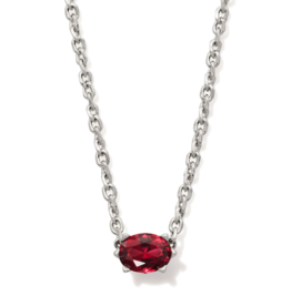 KENDRA SCOTT DESIGN Cailin Silver Pendant Necklace in Burgundy Crystal