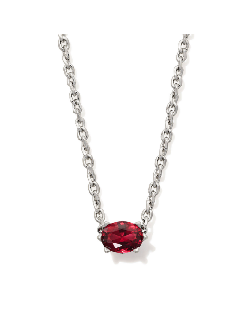KENDRA SCOTT DESIGN Cailin Silver Pendant Necklace in Burgundy Crystal