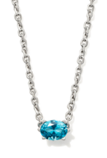 KENDRA SCOTT DESIGN Cailin Silver Pendant Necklace in Aqua Crystal