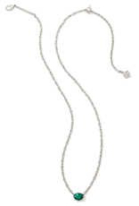 KENDRA SCOTT DESIGN Cailin Silver Pendant Necklace in Green Crystal
