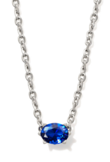 KENDRA SCOTT DESIGN Cailin Silver Pendant Necklace in Blue Crystal