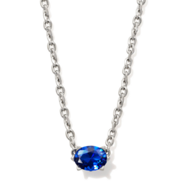 KENDRA SCOTT DESIGN Cailin Silver Pendant Necklace in Blue Crystal