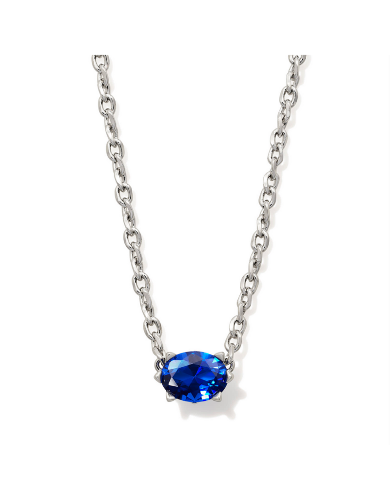 KENDRA SCOTT DESIGN Cailin Silver Pendant Necklace in Blue Crystal