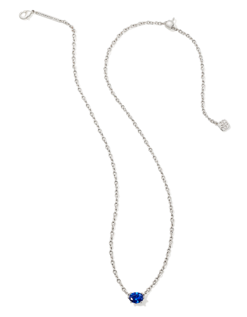 KENDRA SCOTT DESIGN Cailin Silver Pendant Necklace in Blue Crystal