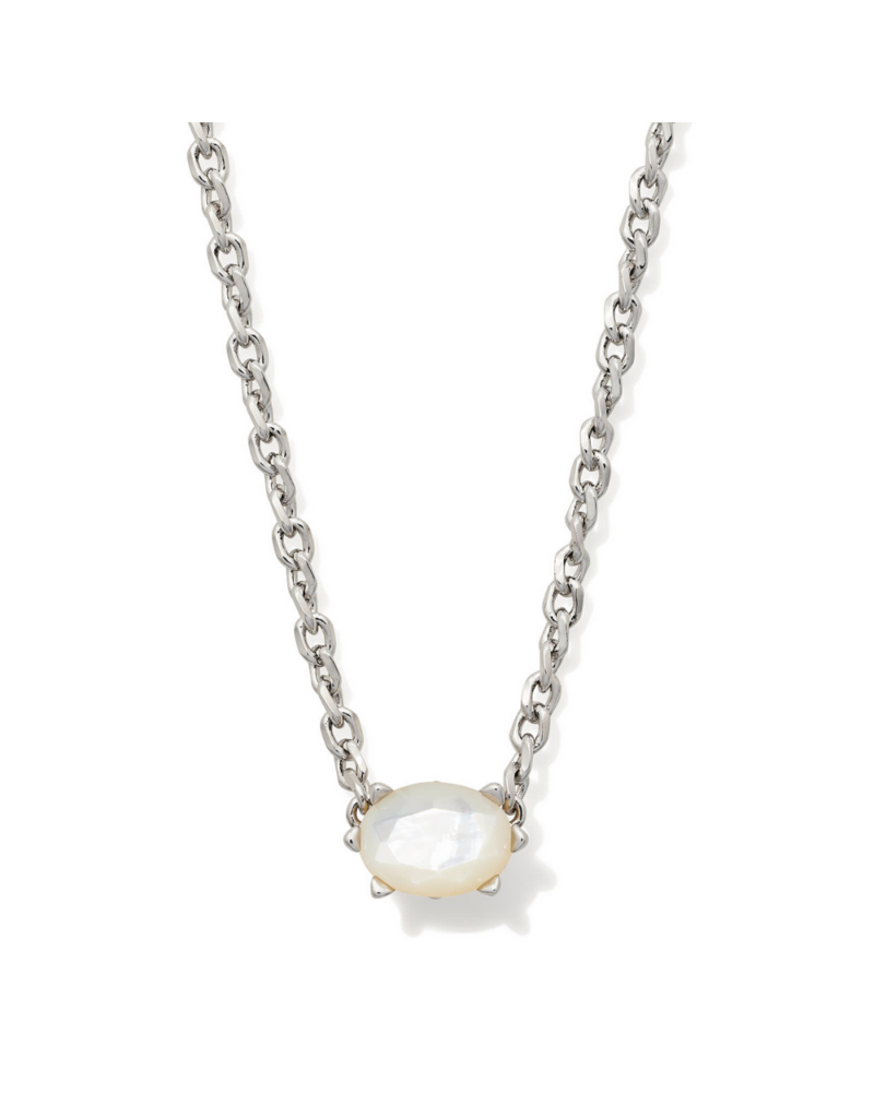 KENDRA SCOTT DESIGN Cailin Silver Pendant Necklace in Ivory Mother-of-Pearl