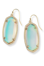 KENDRA SCOTT DESIGN Elle Gold Drop Earrings in Dichroic Glass