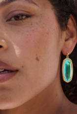 KENDRA SCOTT DESIGN Elle Gold Drop Earrings in Dichroic Glass