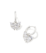 Blair Silver Butterly Huggie Earrings in White Crystal