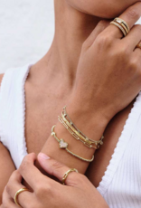 KENDRA SCOTT DESIGN Ari Heart Gold Stretch Bracelet in Iridescent Drusy