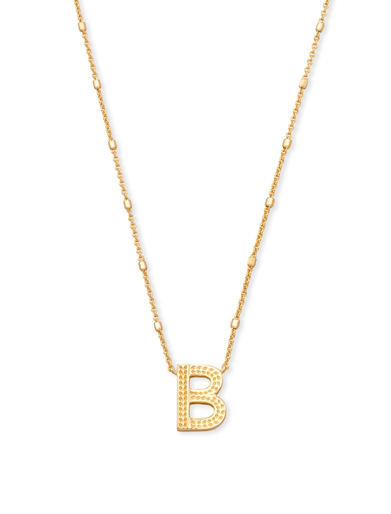 KENDRA SCOTT DESIGN Letter B Pendant Necklace in Gold