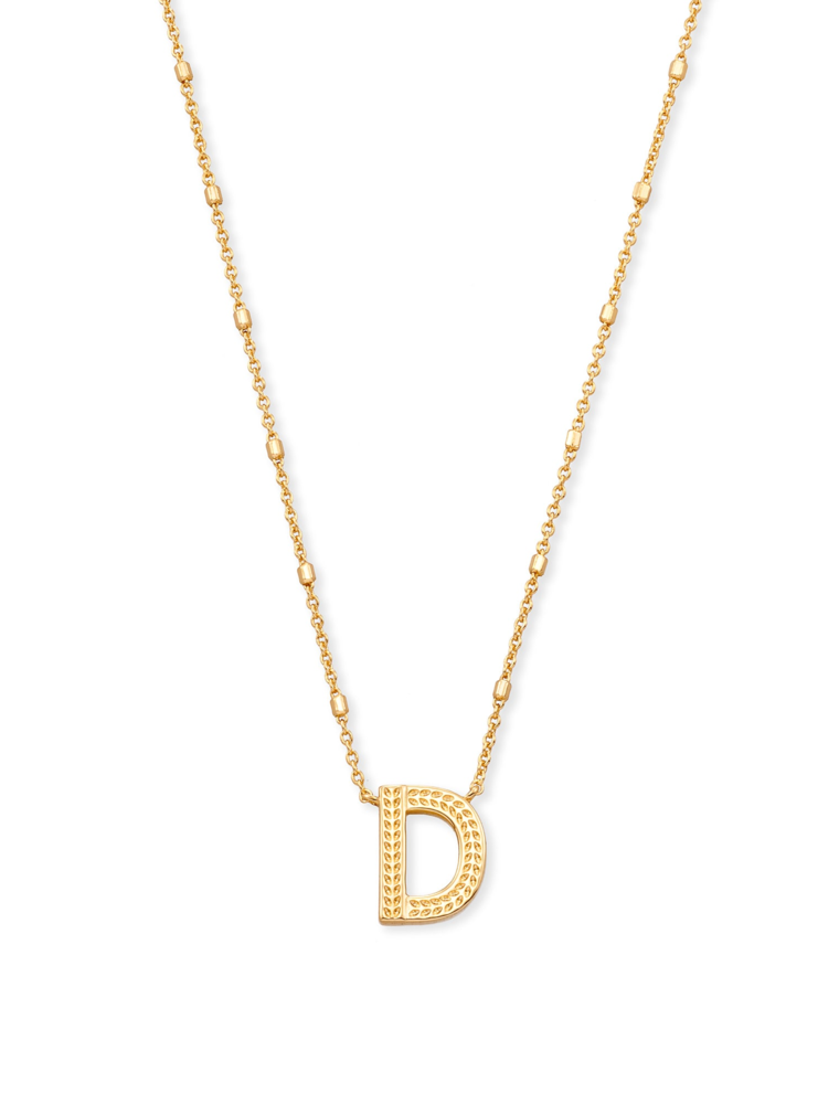 KENDRA SCOTT DESIGN Letter D Pendant Necklace in Gold