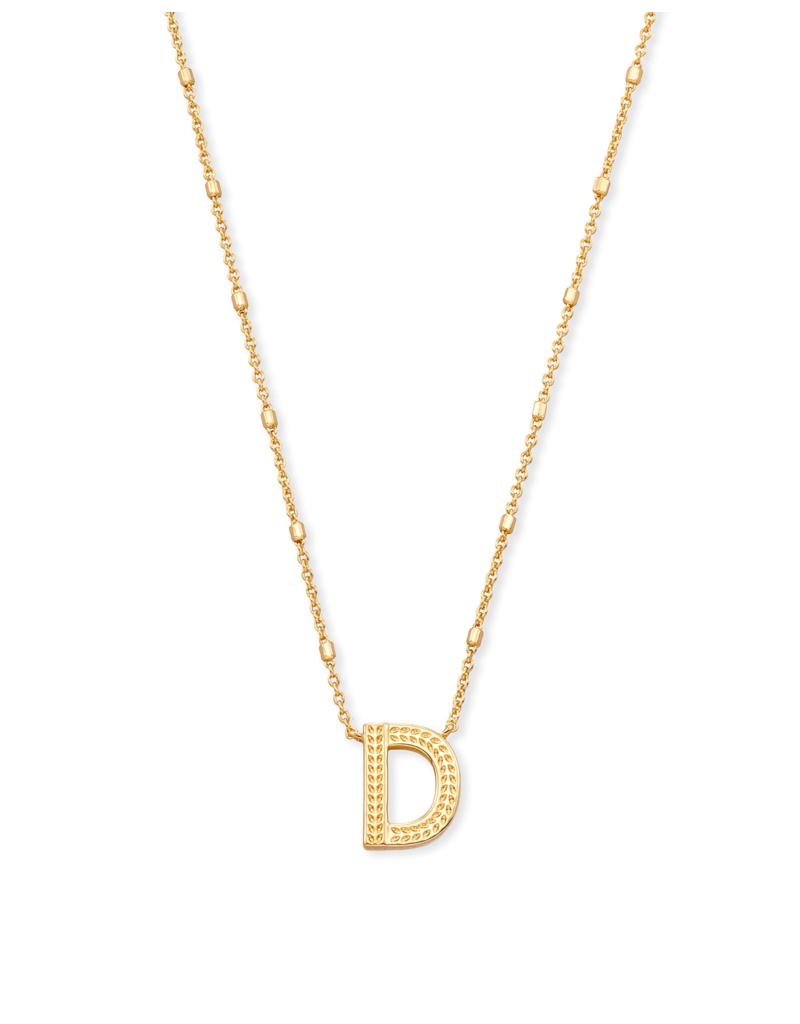 KENDRA SCOTT DESIGN Letter D Pendant Necklace in Gold