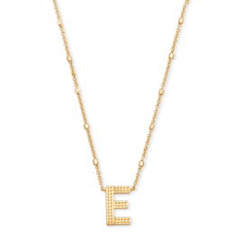 KENDRA SCOTT DESIGN Letter E Pendant Necklace in Gold