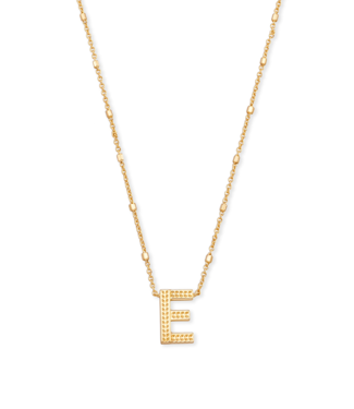 KENDRA SCOTT DESIGN Letter E Pendant Necklace in Gold